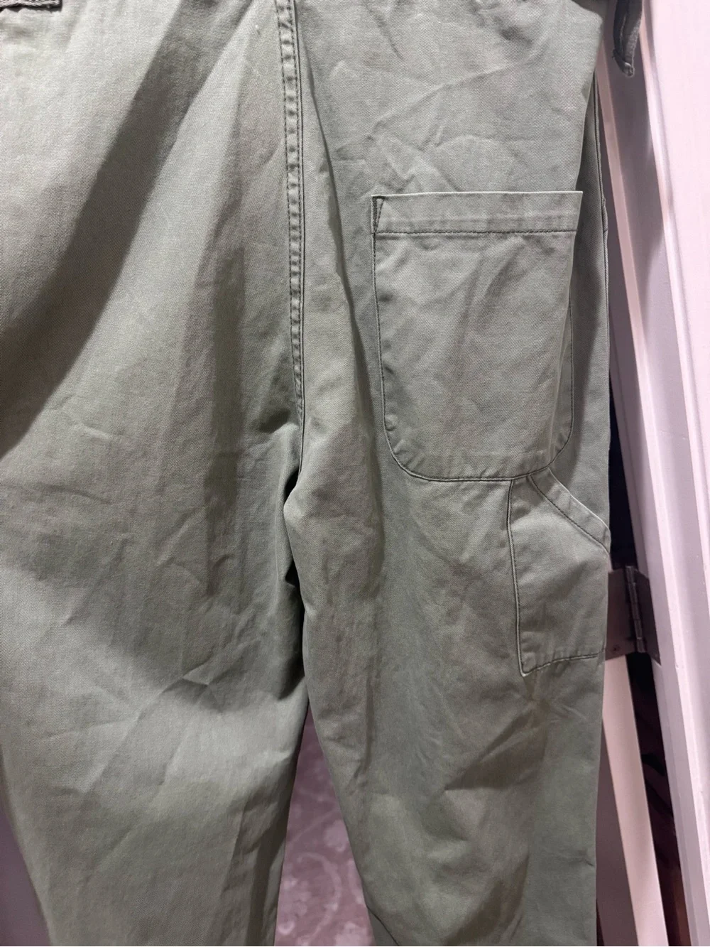 Pistols Army Olive Green Short-Sleeve Woman’s Utility Jumpsuit